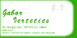 gabor vertetics business card